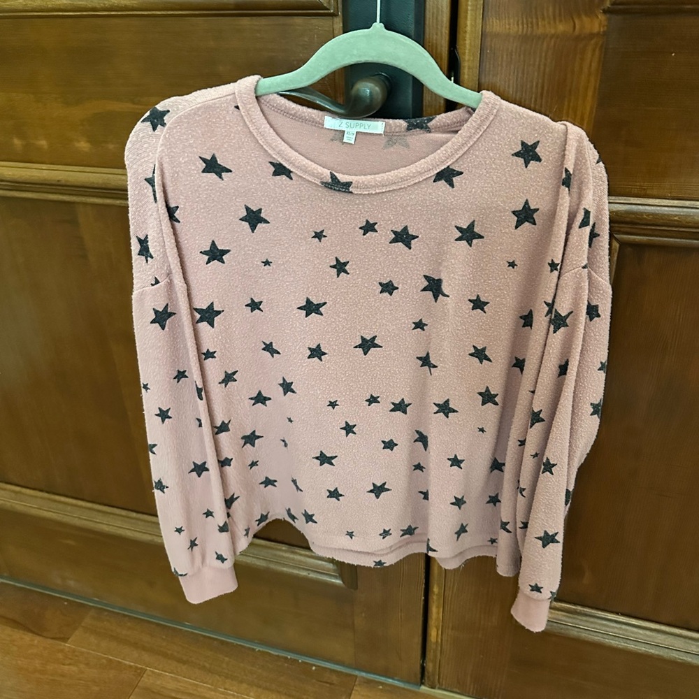 Z Supply Pink Star Sweater